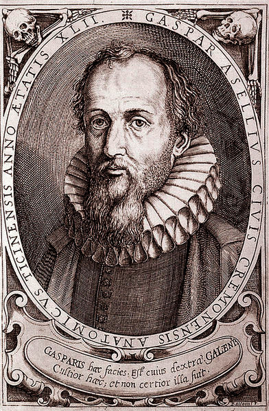 Image of Gaspara Aselli (engraved by Cesare Bassano).